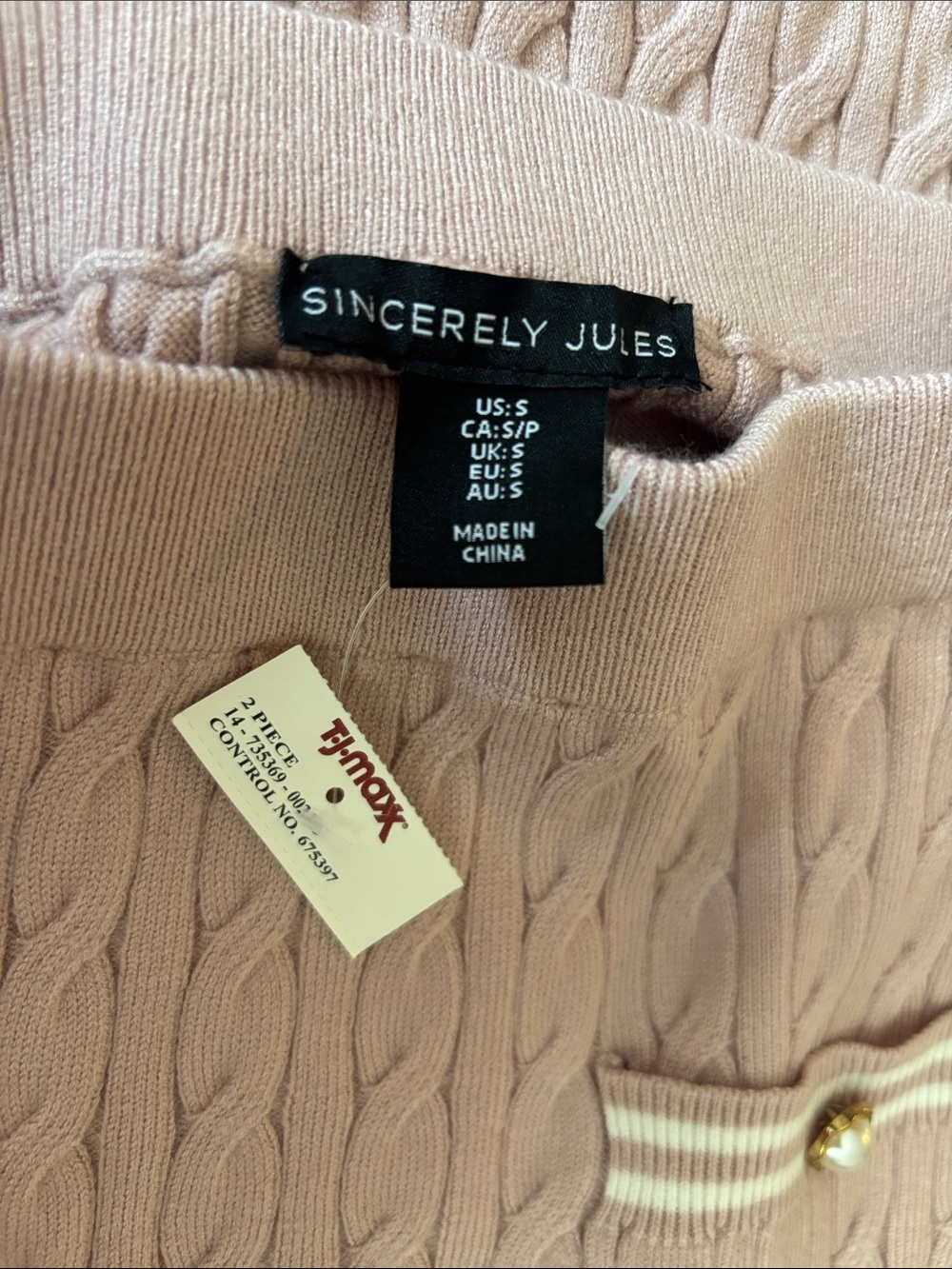 Sincerely Jules Cable Knit Tank & Skirt Set - Light Pink - Picture 4 of 8